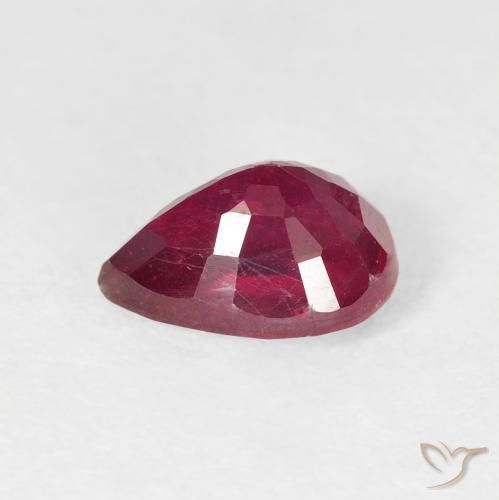 9,17 ctw natürlicher Medium Dark-Red Rubin, Birnenform, VS-SI