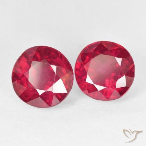 4.48 ct natürliche Marmelade Rot Rubin-Edelsteine, Runden, VS