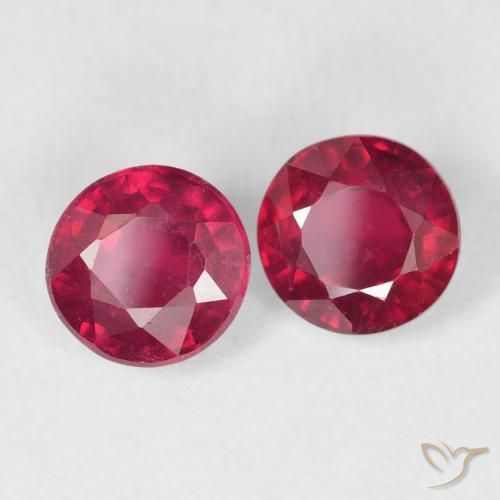 2.38 ct natürliche Tiefrot Rubin-Edelsteine, Runden, VS