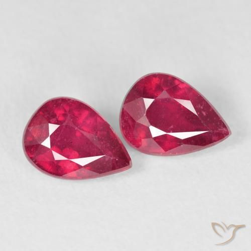 2.07 ct natürliche Marmelade Rot Rubin-Edelsteine, Birnenform, VS