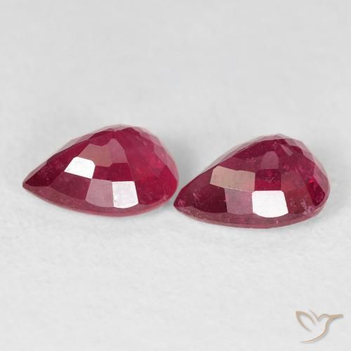 2.07 ct natürliche Marmelade Rot Rubin-Edelsteine, Birnenform, VS