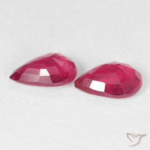 1.59 ct natürliche Mittelrot Rubin-Edelsteine, Birnenform, VS