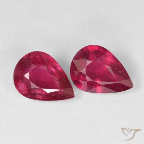 2.56 ct natürliche Tiefrot Rubin-Edelsteine, Birnenform, VS