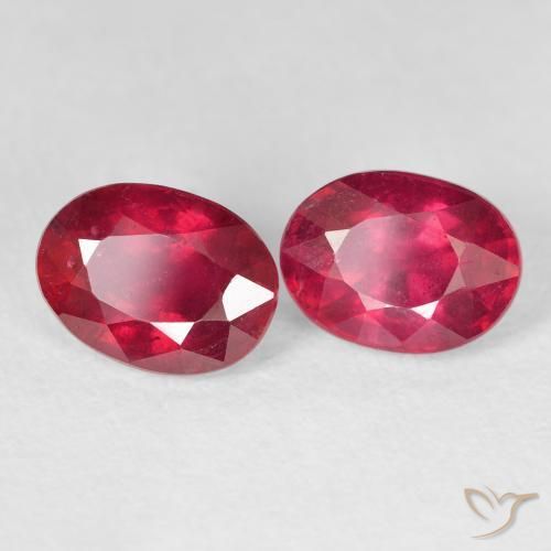 4.15 ct natürliche Tiefrot Rubin-Edelsteine, Oval, VS