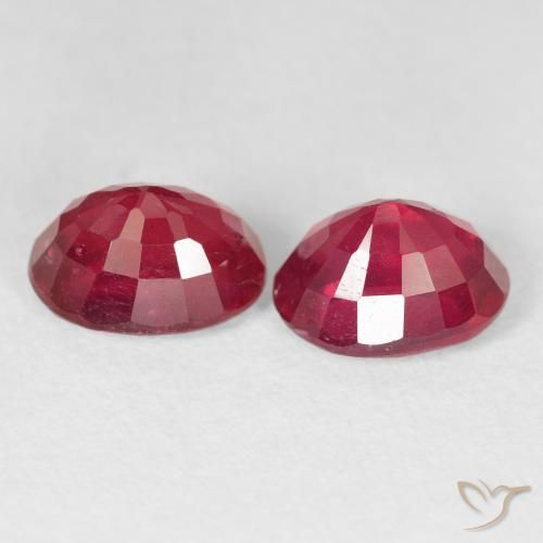 4.15 ct natürliche Tiefrot Rubin-Edelsteine, Oval, VS