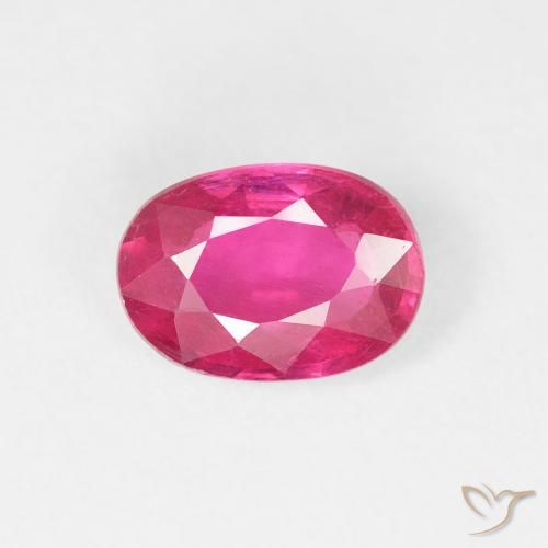 1.09ct Natürlicher Medium Dark-Pink Rubin, Oval, VS