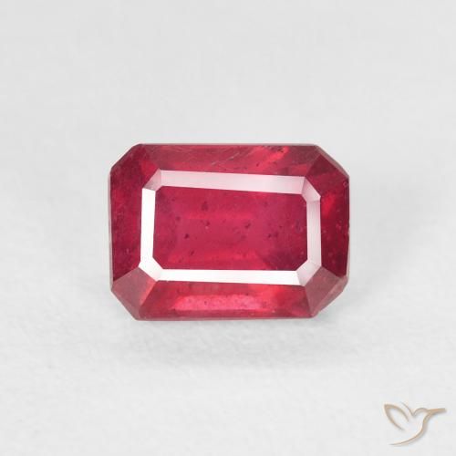 1.43ct Natürlicher Marmelade Rot Rubin, Smaragdschliff, VS