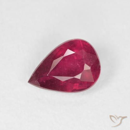 9,17 ctw natürlicher Medium Dark-Red Rubin, Birnenform, VS-SI