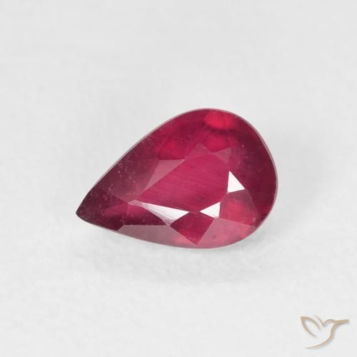 9,17 ctw natürlicher Tiefes rötliches Rosa Rubin, Birnenform, VS-SI