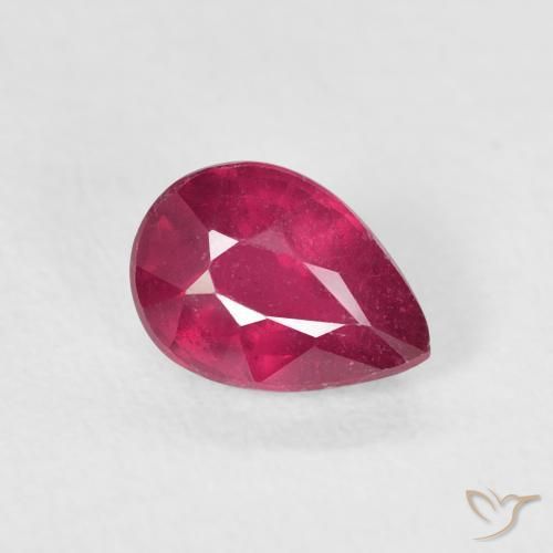 9,17 ctw natürlicher Tiefes rötliches Rosa Rubin, Birnenform, VS-SI