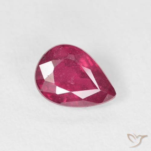 9,17 ctw natürlicher Tiefes rötliches Rosa Rubin, Birnenform, VS-SI