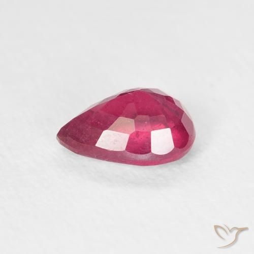 9,17 ctw natürlicher Tiefes rötliches Rosa Rubin, Birnenform, VS-SI