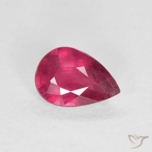 9,17 ctw natürlicher Medium Dark-Red Rubin, Birnenform, VS-SI