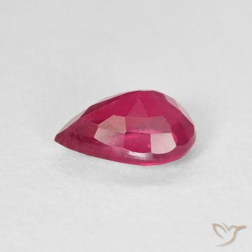 9,17 ctw natürlicher Medium Dark-Red Rubin, Birnenform, VS-SI