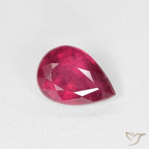 9,17 ctw natürlicher Tiefes rötliches Rosa Rubin, Birnenform, VS-SI