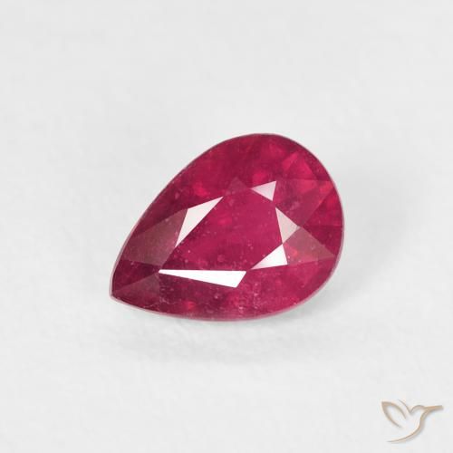 9,17 ctw natürlicher Medium Dark-Red Rubin, Birnenform, VS-SI