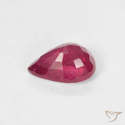 9,17 ctw natürlicher Medium Dark-Red Rubin, Birnenform, VS-SI