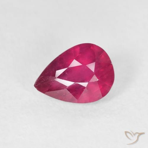 0.98ct Natürlicher Marmelade Rot Rubin, Birnenform, VS-SI