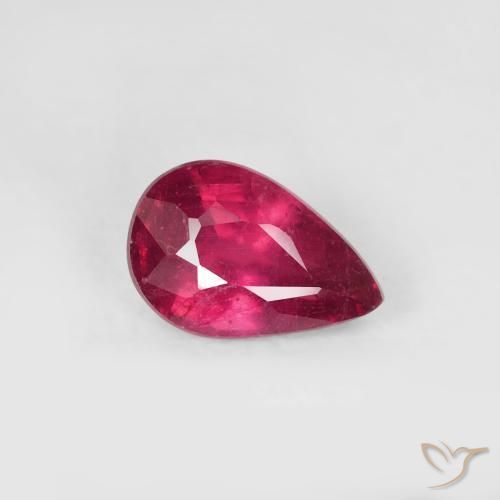 9,17 ctw natürlicher Tiefes rötliches Rosa Rubin, Birnenform, VS-SI
