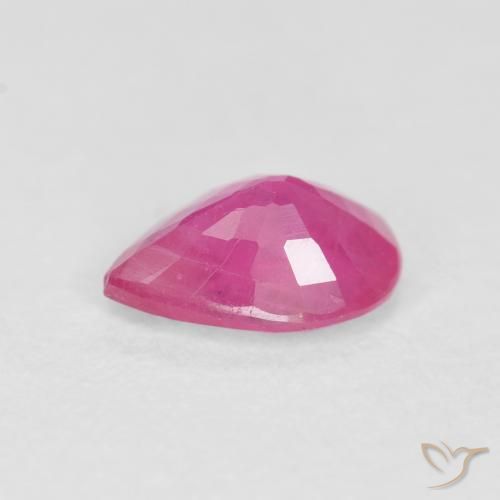 9,17 ctw natürlicher Medium Dark-Pink Rubin, Birnenform, VS-SI