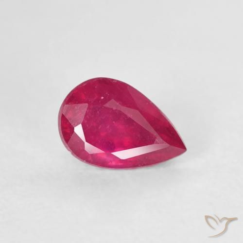 9,17 ctw natürlicher Tiefes rötliches Rosa Rubin, Birnenform, VS-SI