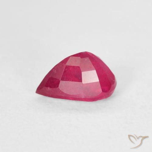 9,17 ctw natürlicher Tiefes rötliches Rosa Rubin, Birnenform, VS-SI