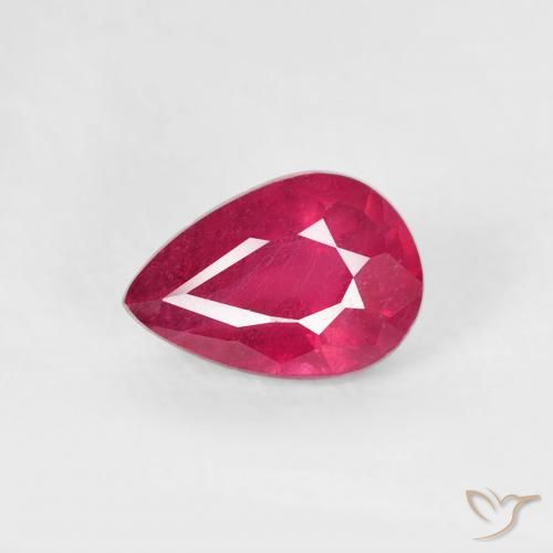 0.73ct Natürlicher Marmelade Rot Rubin, Birnenform, VS-SI