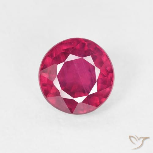 1.02ct Natürlicher Hellrot Rubin, Runden, VS