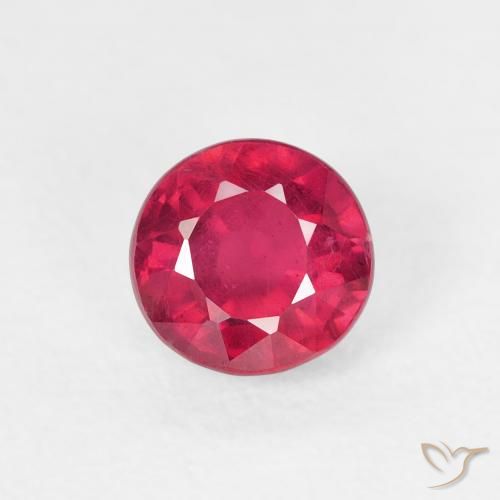 0.93ct Natürlicher Hellrot Rubin, Runden, VS