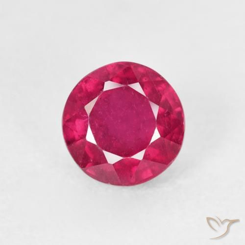 1.22ct Natürlicher Hellrot Rubin, Runden, VS