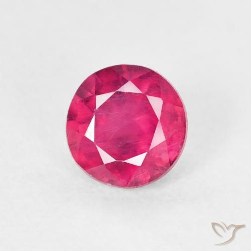 1.00ct Natürlicher Hellrot Rubin, Runden, VS