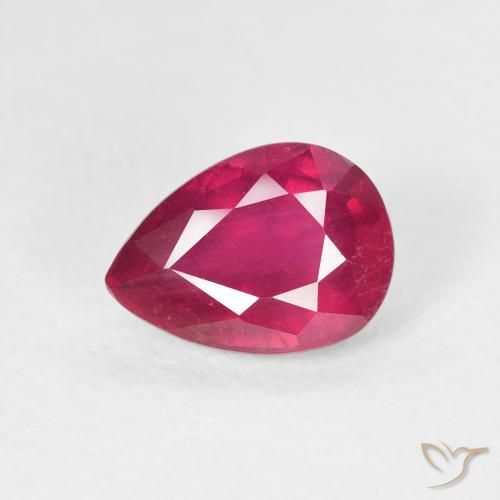 1.82ct Natürlicher Medium Dark-Red Rubin, Birnenform, VS