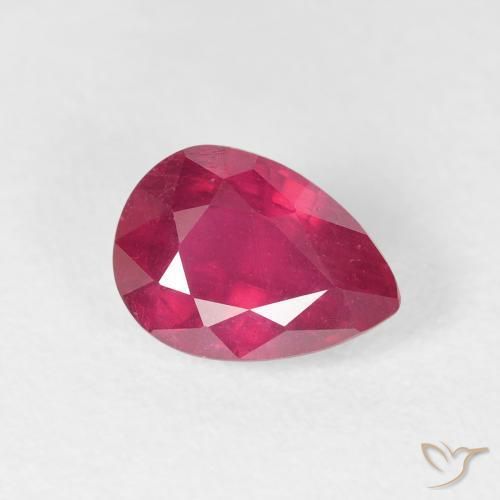 9,17 ctw natürlicher Medium Dark-Red Rubin, Birnenform, VS