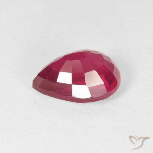 9,17 ctw natürlicher Medium Dark-Red Rubin, Birnenform, VS