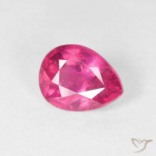 9,17 ctw natürlicher rötlich-rosa Rubin, Birnenform, VS