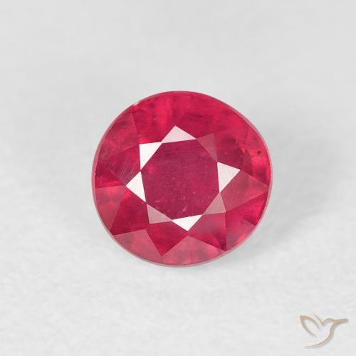 1.01ct Natürlicher Rosaig-rot Rubin, Runden, VS