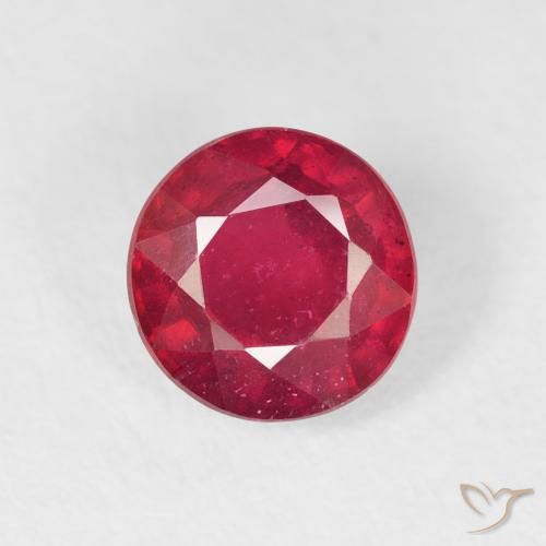 1.50ct Natürlicher Tiefrot Rubin, Runden, VS