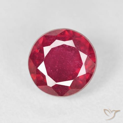 1.37ct Natürlicher Marmelade Rot Rubin, Runden, VS