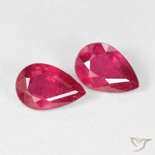1.18 ct natürliche Tiefrot Rubin-Edelsteine, Birnenform, VS-SI