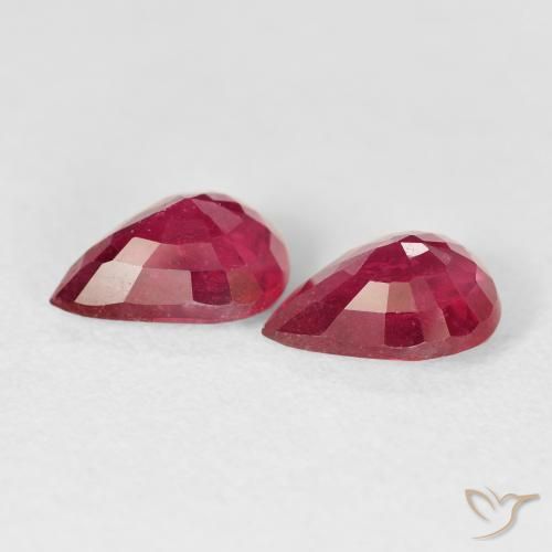 2.82 ct natürliche Tiefrot Rubin-Edelsteine, Birnenform, VS-SI