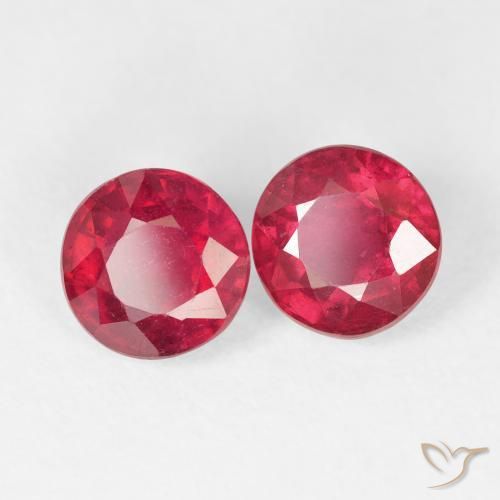 3.12 ct natürliche Mittelrot Rubin-Edelsteine, Runden, VS