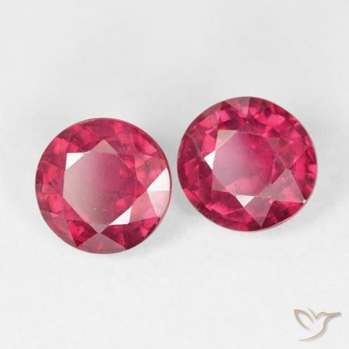 2.88 ct natürliche Hellrot Rubin-Edelsteine, Runden, VS-SI