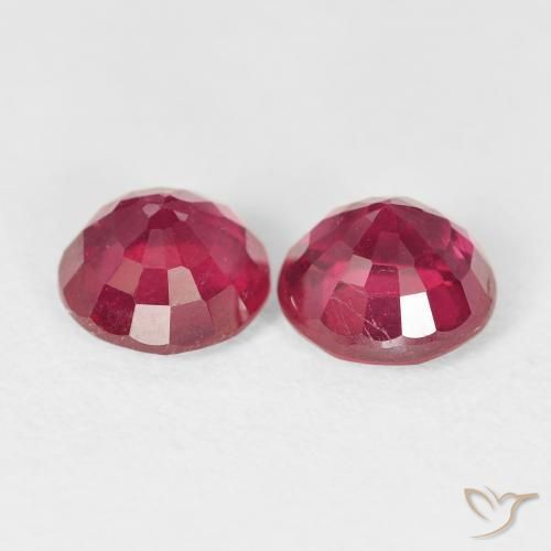 2.88 ct natürliche Hellrot Rubin-Edelsteine, Runden, VS-SI