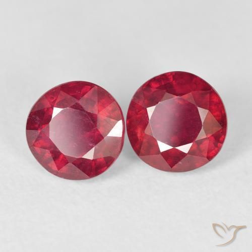 3.10 ct natürliche Mittelrot Rubin-Edelsteine, Runden, VS
