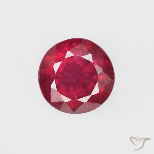 1.39ct Natürlicher Marmelade Rot Rubin, Runden, VS