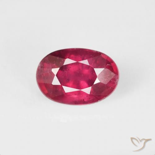 0.76ct Natürlicher Tiefrot Rubin, Oval, VS-SI