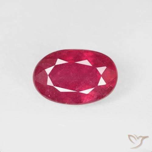 0.78ct Natürlicher Tiefrot Rubin, Oval, VS-SI