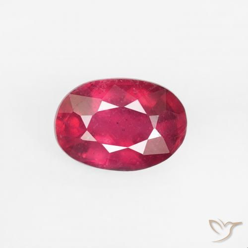 0.77ct Natürlicher Tiefrot Rubin, Oval, VS-SI
