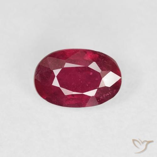 0.77ct Natürlicher Blutrot Rubin, Oval, VS-SI