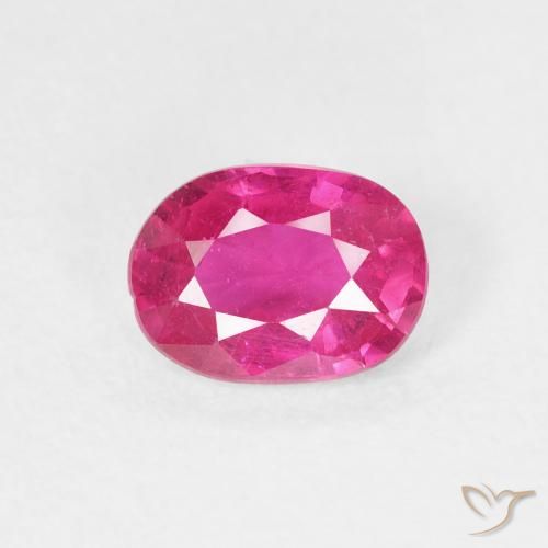 1.03ct Natürlicher Tiefes Magenta Rubin, Oval, VS-SI